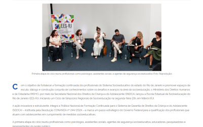 A Escola Estadual de Socioeducação do Rio de Janeiro no site do Ministério dos Direitos Humanos e da Cidadania